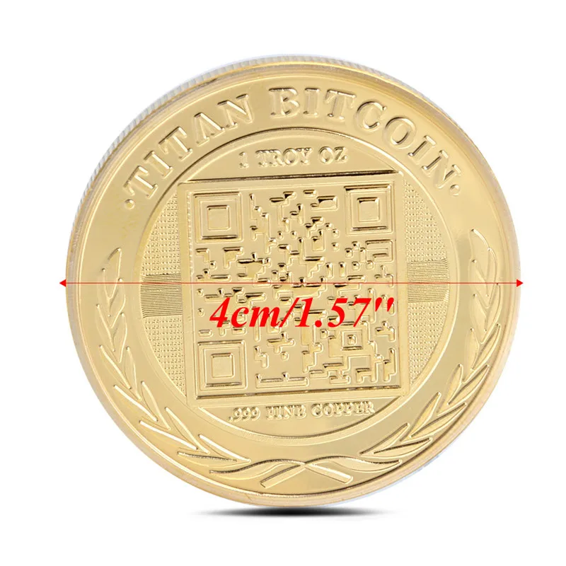 Позолоченные Titan памятные монеты BTC Биткоин Коллекционная Коллекция физический W20