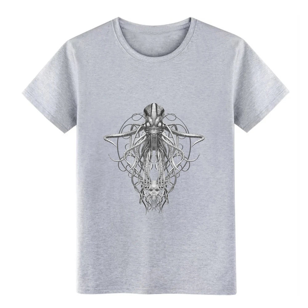 Cthulhu/Kraken in Black &amp amp белая футболка в стиле стимпанк дизайнерская из 100% хлопка