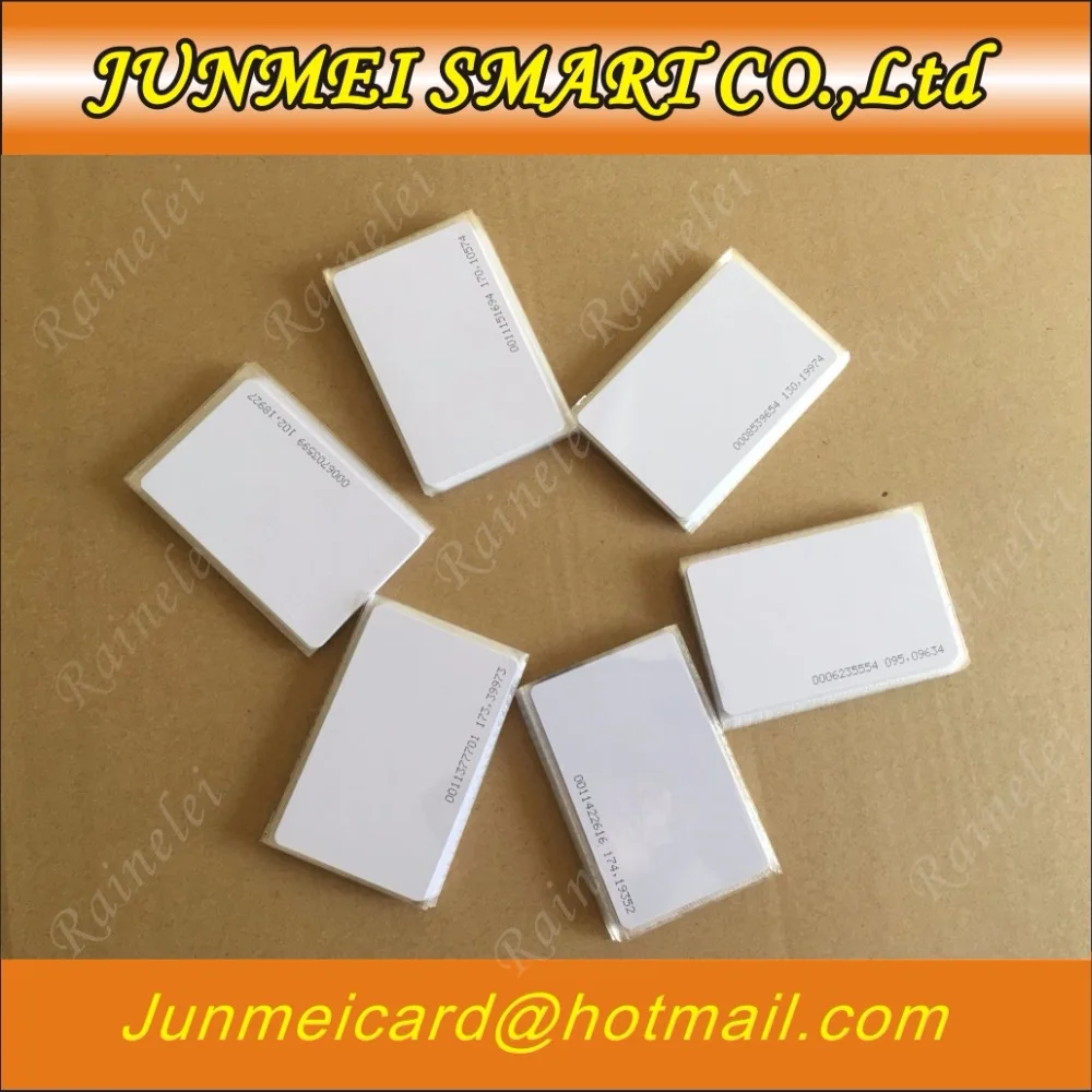 Бесплатная доставка RFID EM4100 EM410X 125 кГц бесконтактные идентификационные карты 0 8 мм