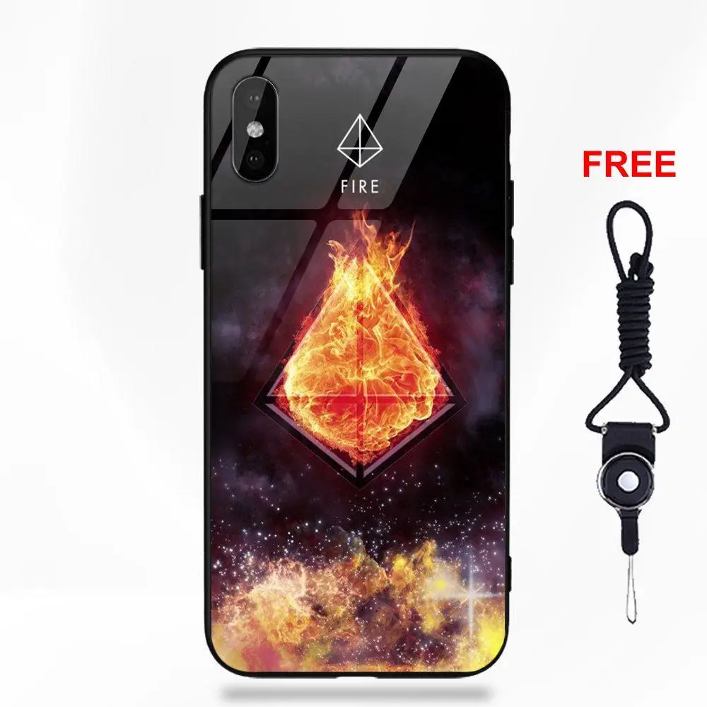Мягкий ТПУ чехол + закаленное стекло чехлы обложки для Apple iPhone 5 5C 5S SE 6 S 7 8 Plus X XS Max XR