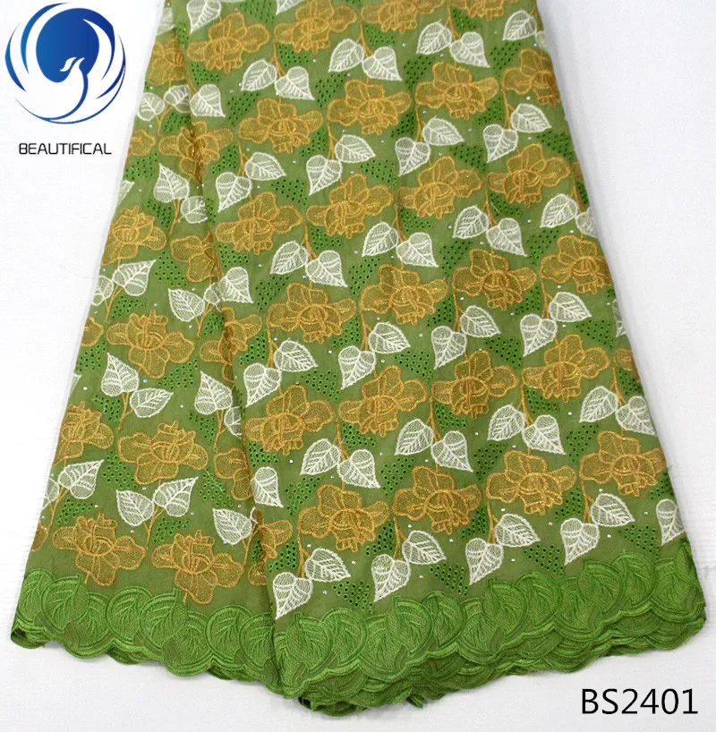 BEAUTIFICAL swiss lace fabric african voile cotton blue high quality 5 yards/piece for women BS24 | Дом и сад