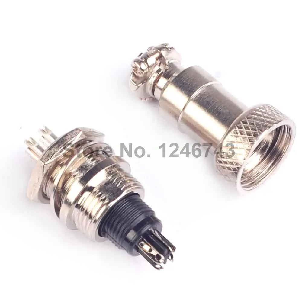 1 пара GX12 4pin 12 мм 4 контакта 250 В 15A мужской и женский электрический разъем