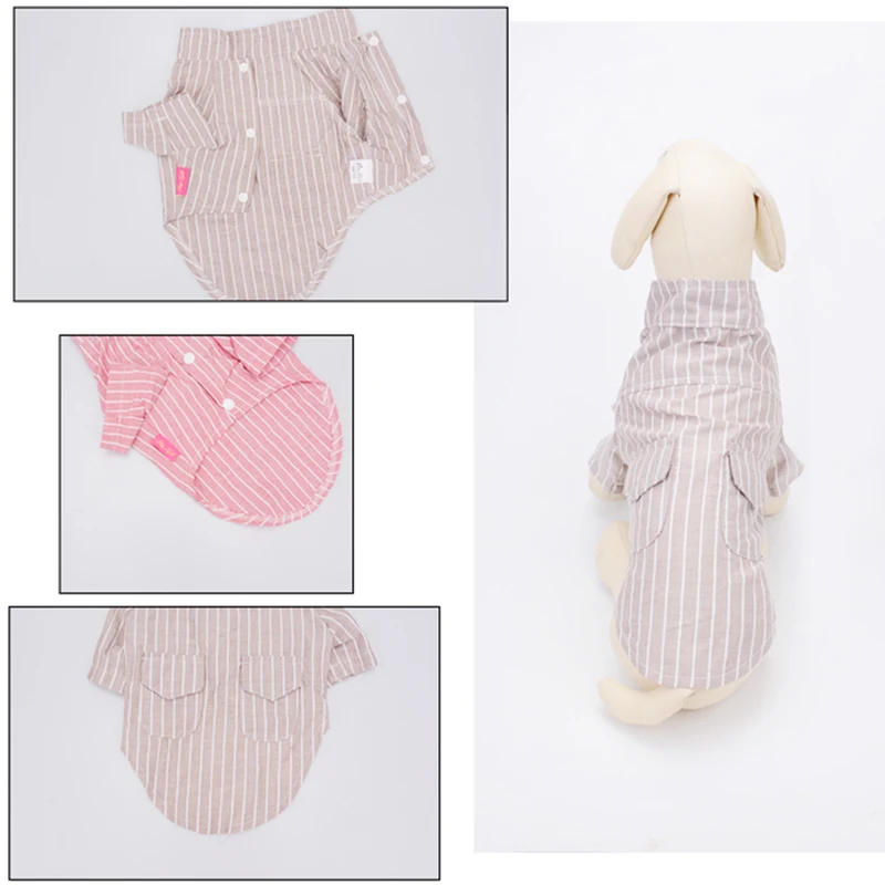 Летняя одежда для маленьких собак хлопковая Футболка кошек и жилет щенков