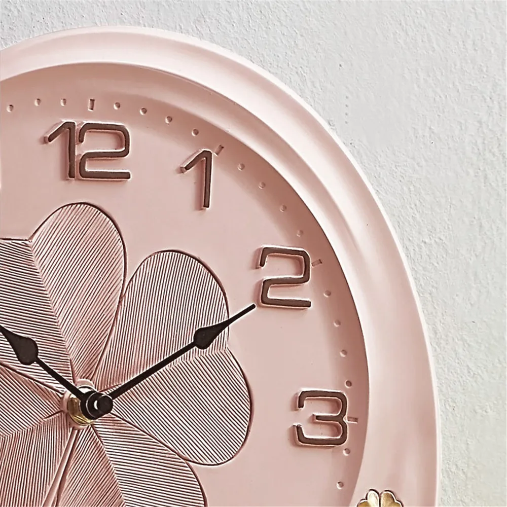 Европейские настенные часы на удачу в скандинавском стиле пасторальные розовые