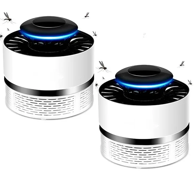 white 2pcs Домашняя электрическая лампа-убийца от комаров, 5 В, USB мощность, домашняя от насекомых, убийца жуков, электриеская комаробойка, ловушка, спальня, светодиодный отражающая лампа - Цвет: white 2pcs