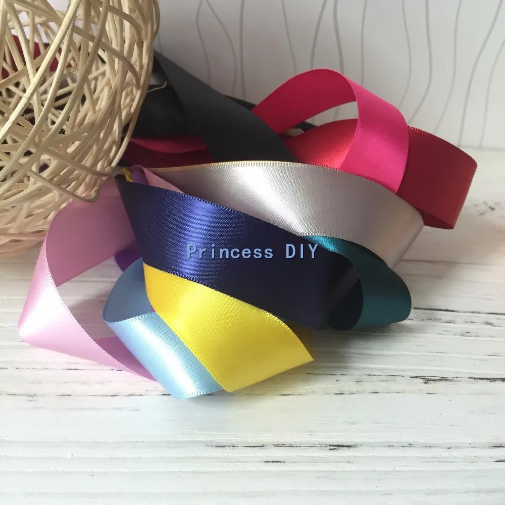 Высококачественная атласная лента 1 '✥ мм 10 ярдов/партия многоцветная для