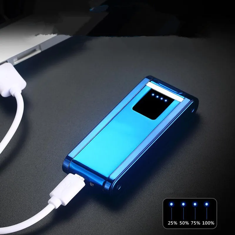 Ветрозащитная USB зажигалка беспламенная плазменная с сенсорным датчиком без