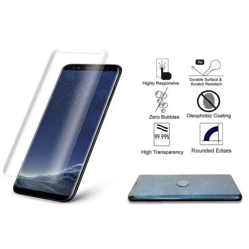 Полноэкранная HD пленка + жидкий клей для мыши закаленное стекло Samsung Galaxy Note8 S8 S9