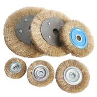 1pc 2pc flat wire wheel brush 3%e2%80%9d 8%e2%80%9c for bench grinder polishing abrasive tool for metal wood derust deburring remove paint