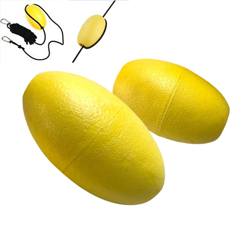 Эва 2 шт. желтый эва байдарка дрейф анкер поплавок Буй для буксировочного троса