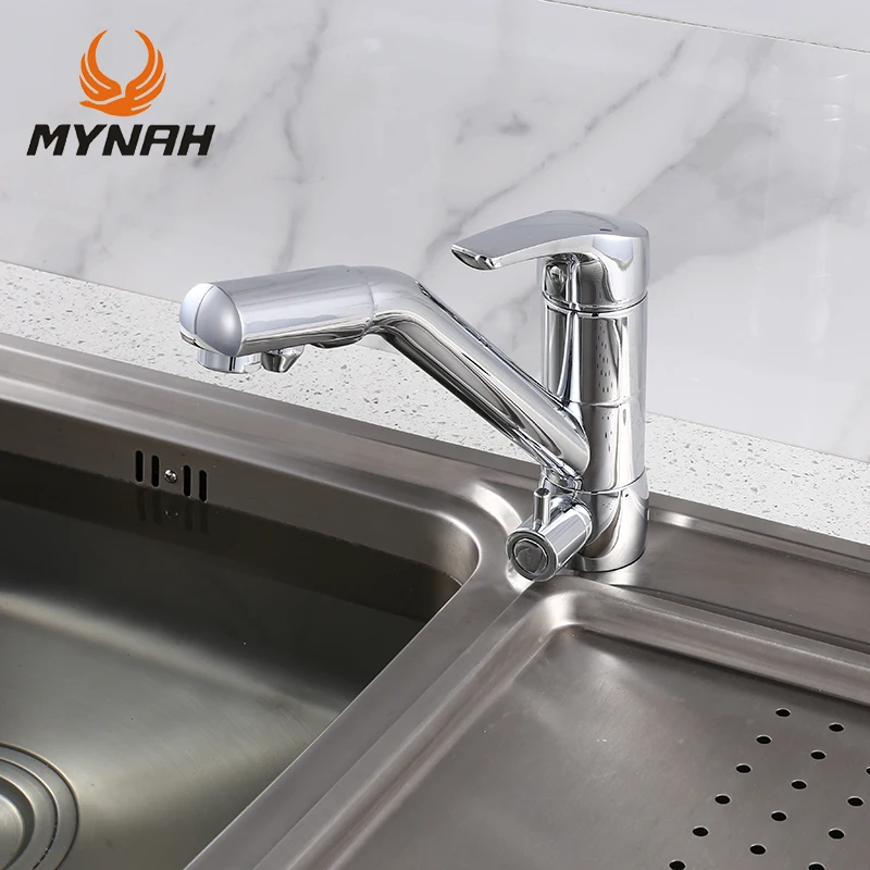 Хромированный смеситель myне с одной ручкой и одним отверстием для кухни