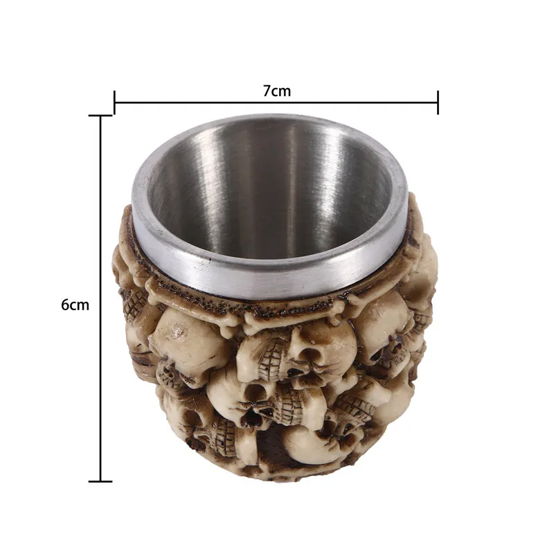 Статуи для украшения из смолы вечерние кружки с черепами креативные пивные