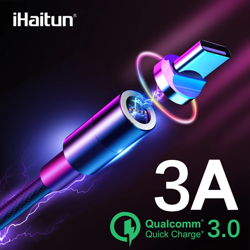 IHaitun Быстрая магнитные зарядки магнитный usb кабель зарядка для андроид телефона