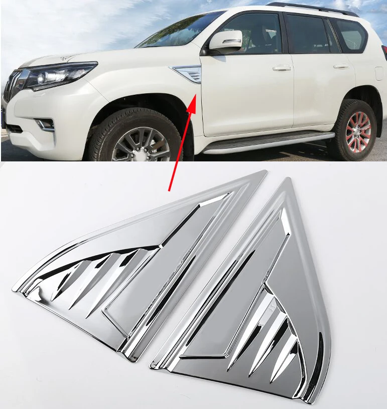 2 шт. хромированные наклейки для кузова Toyota Land Cruiser Prado FJ 150 2010 2014 2016 2017