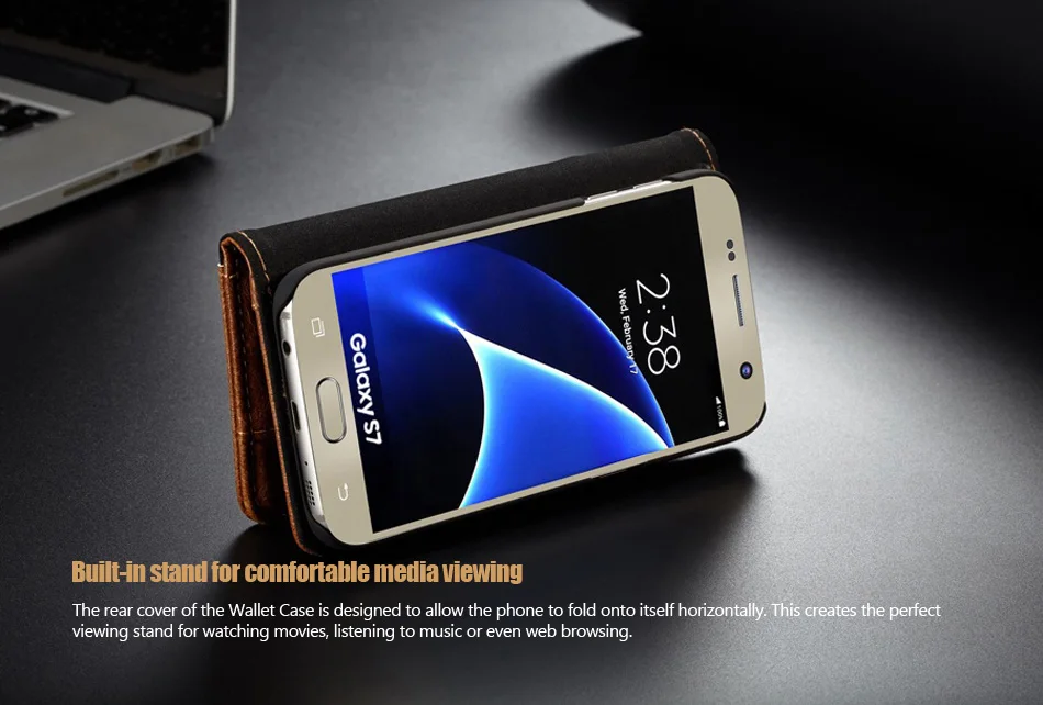 Роскошные Ретро масло воск кожаный флип чехол бумажник для samsung Galaxy S7 ручной