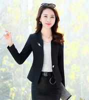 j44027 spring autumn new fashion women blazer casual one button small suit jacket ladies short coats tops trend