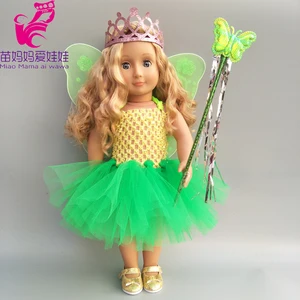 doll clothes set for 43cm Baby doll butterfly wing dress set for 18" doll dress crown Magic wand doll accessories