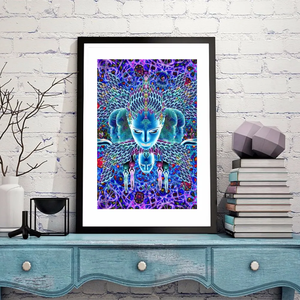 Psychedelic лицо кислота ЛСД Холст Искусство Печать постер настенные картины для