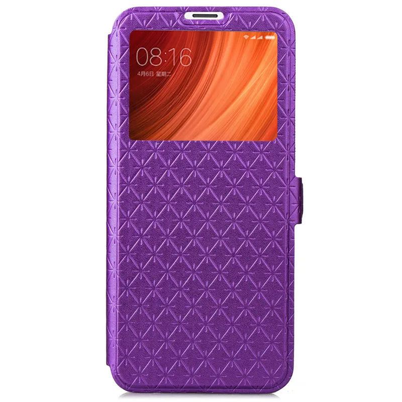 purple Xiomi Redmi 5A чехол с окошком для просмотра кожаный флип-чехол для Xiaomi Redmi 5A чехол Ультратонкий чехол для телефона Xiomi Redmi A5 Coque Funda - Цвет: purple