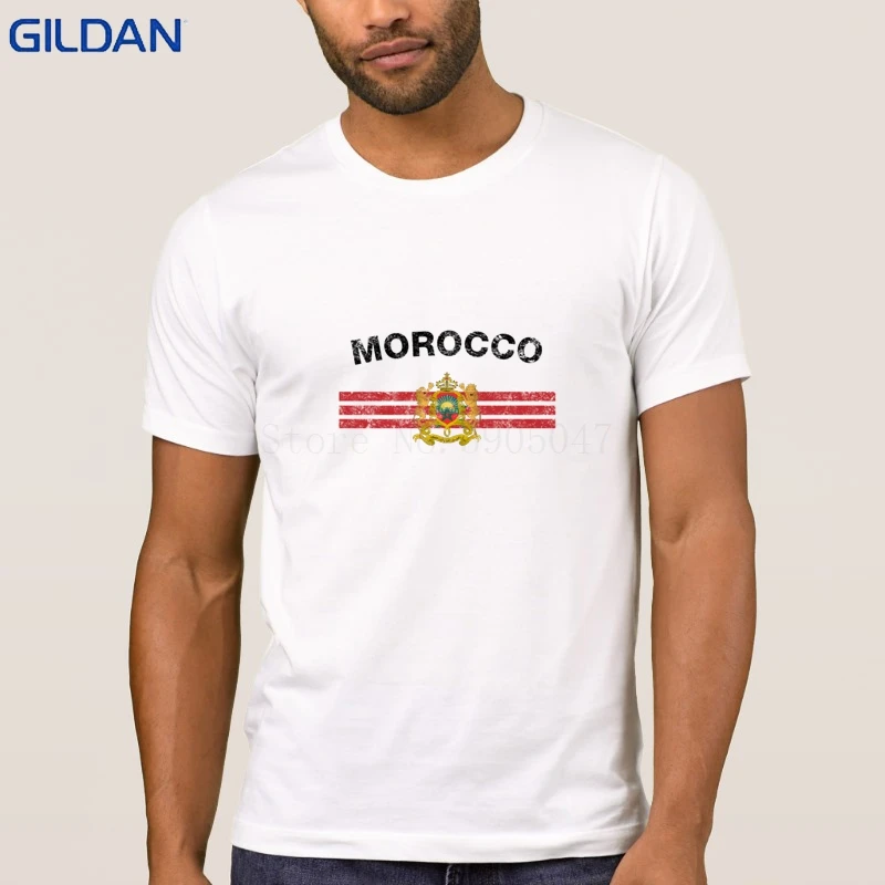 Марокканская футболка с флагом эмблема Amp Morocco Fl Мужская тренд сплошной цвет