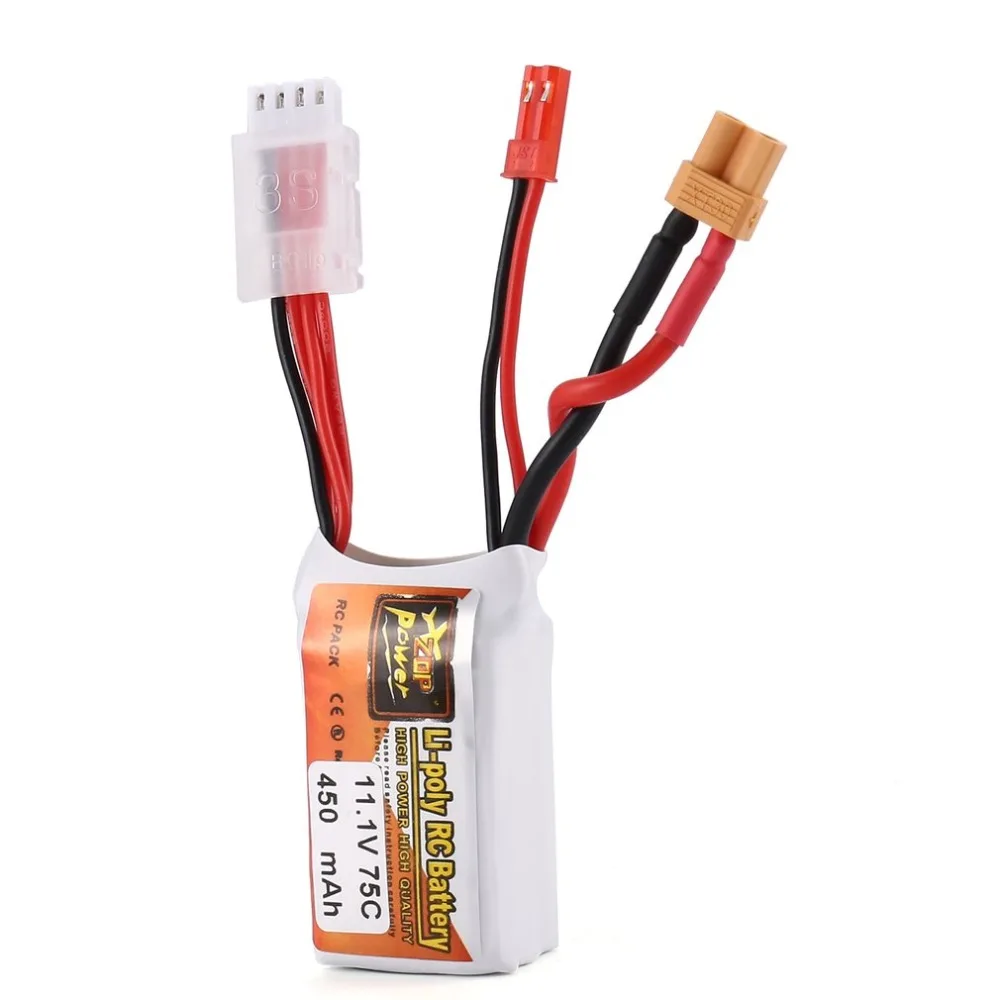 ZOP Мощность 11 1 V 450 мА/ч 75C 3 S P Lipo Батарея JST XT30 штекер Перезаряжаемые для