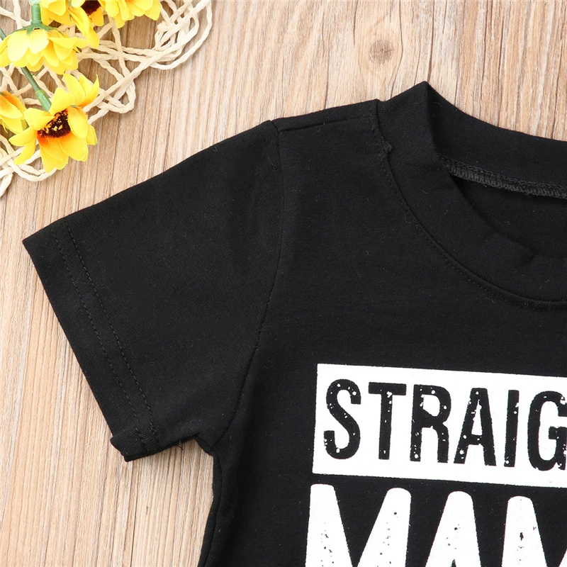 CANIS 2019 New Kids Boy Summer Cotton Short Sleeve 1-6 Years Graphic Tees Baby Casual Toddler Clothes Tops |