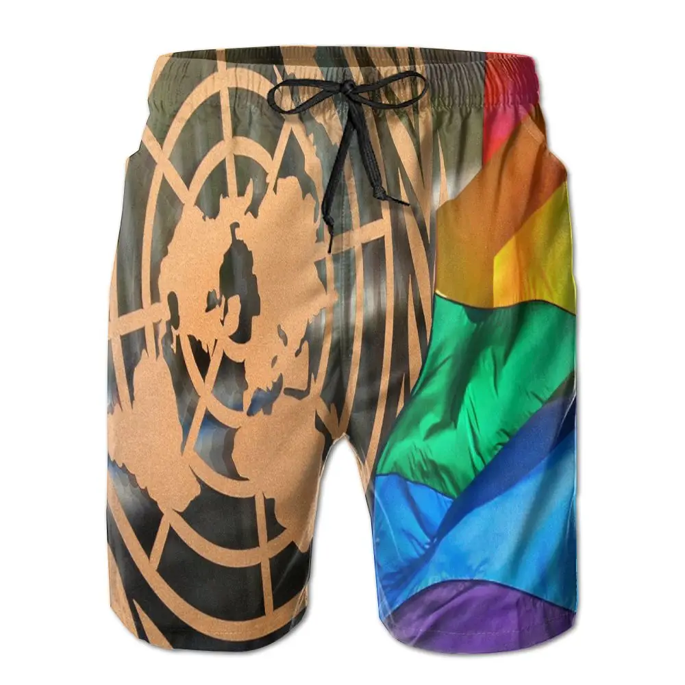 SAMCUSTOM мужские быстросохнущие ультралегкие дышащие домашние шорты lgbt с 3D принтом