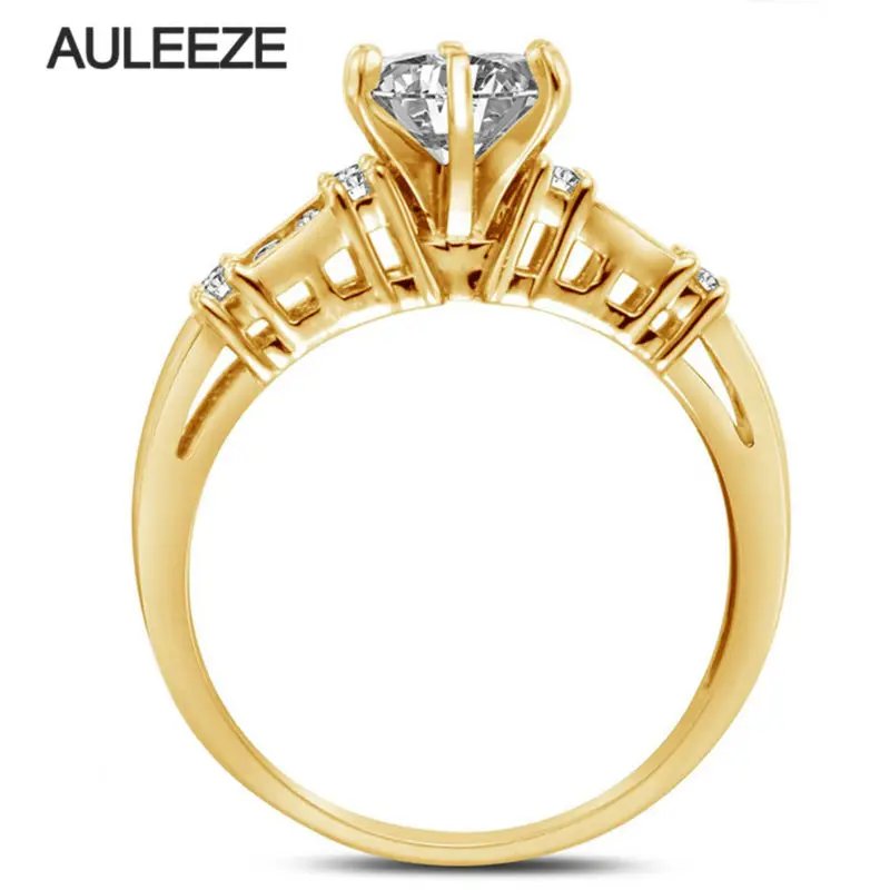 Набор колец из жёлтого золота с муассанитами 14 к|set rings|set engagement ringsset ring gold |