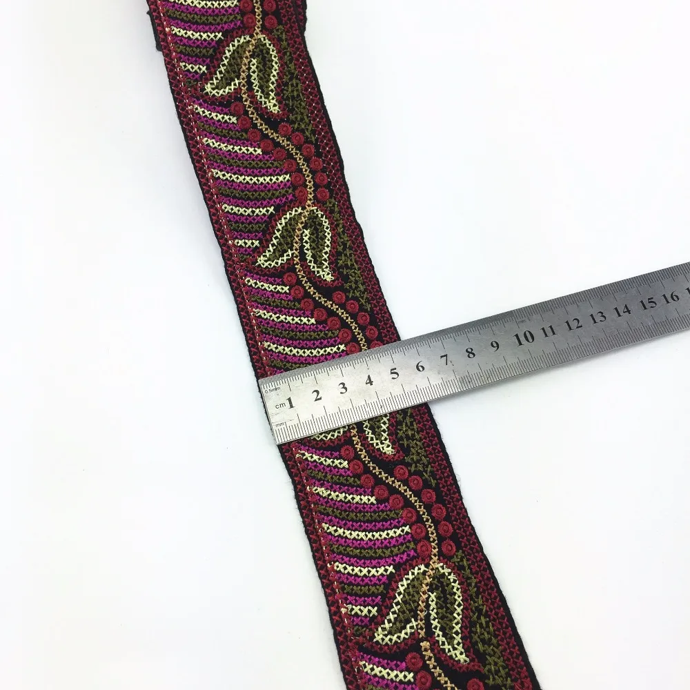 Этнические кружевная лента с вышивкой DIY Швейные на одежду аксессуары цветочный