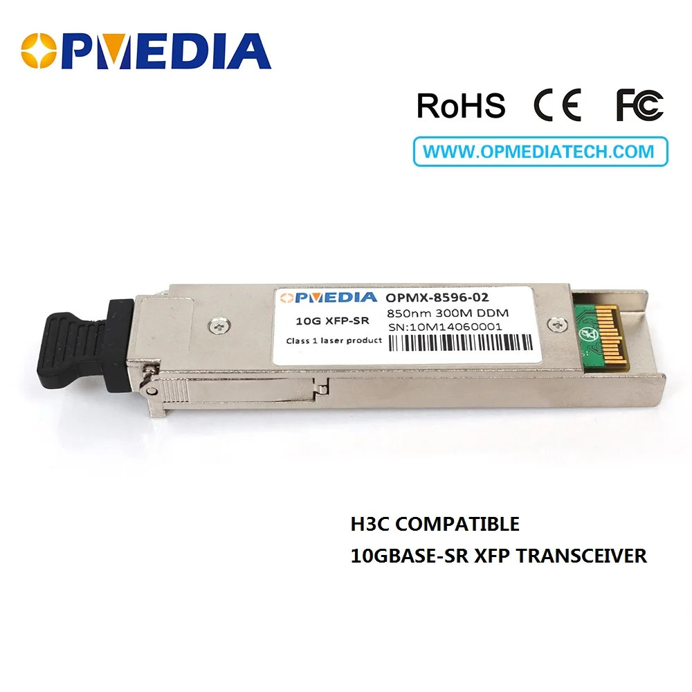 Best selling!Equivalent to H3C 10G 850nm 300m XFP transceiver,10GBASE-SR XFP optical module,DDM function,dual LC connectors