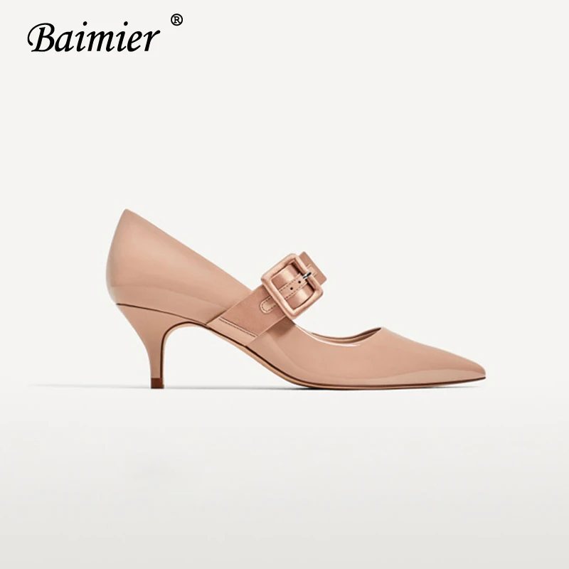 Baimier/летние женские туфли лодочки на высоком каблуке с острым носком свадебные