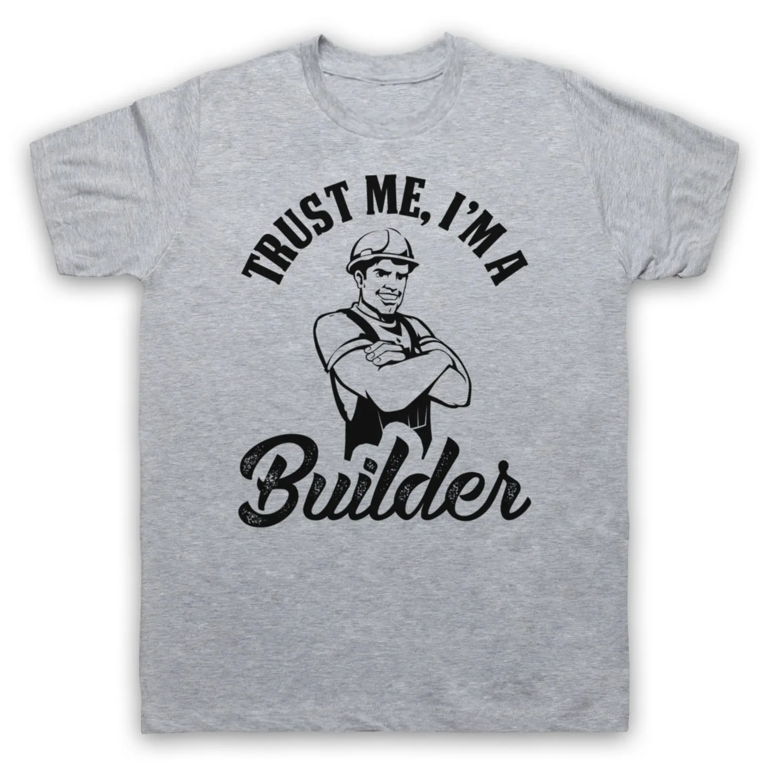 Футболка мужская с надписью Trust Me I A Builder 100% хлопок | Мужская одежда