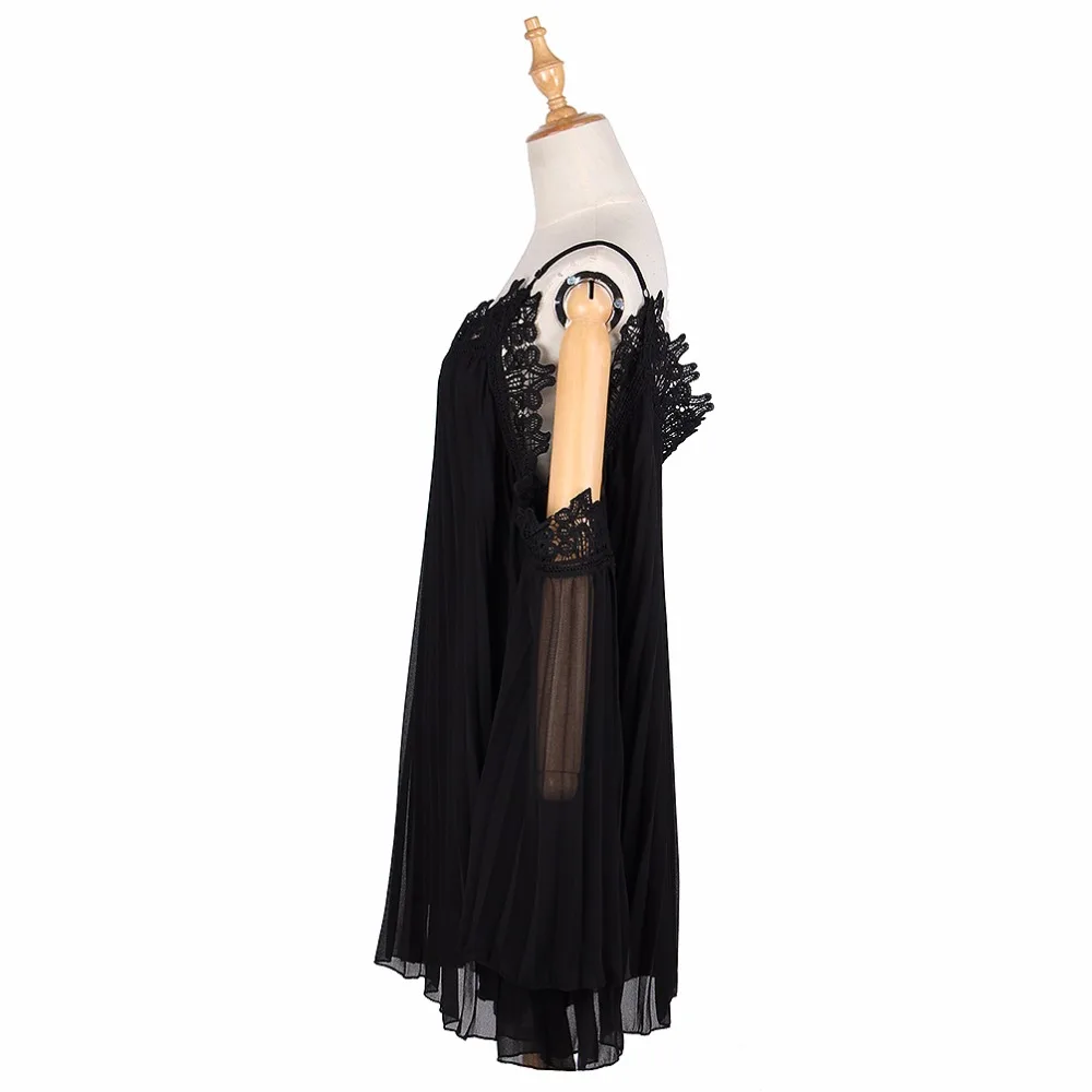 Qlychee модная Милая женская одежда мини-платье кружевное платье с открытыми