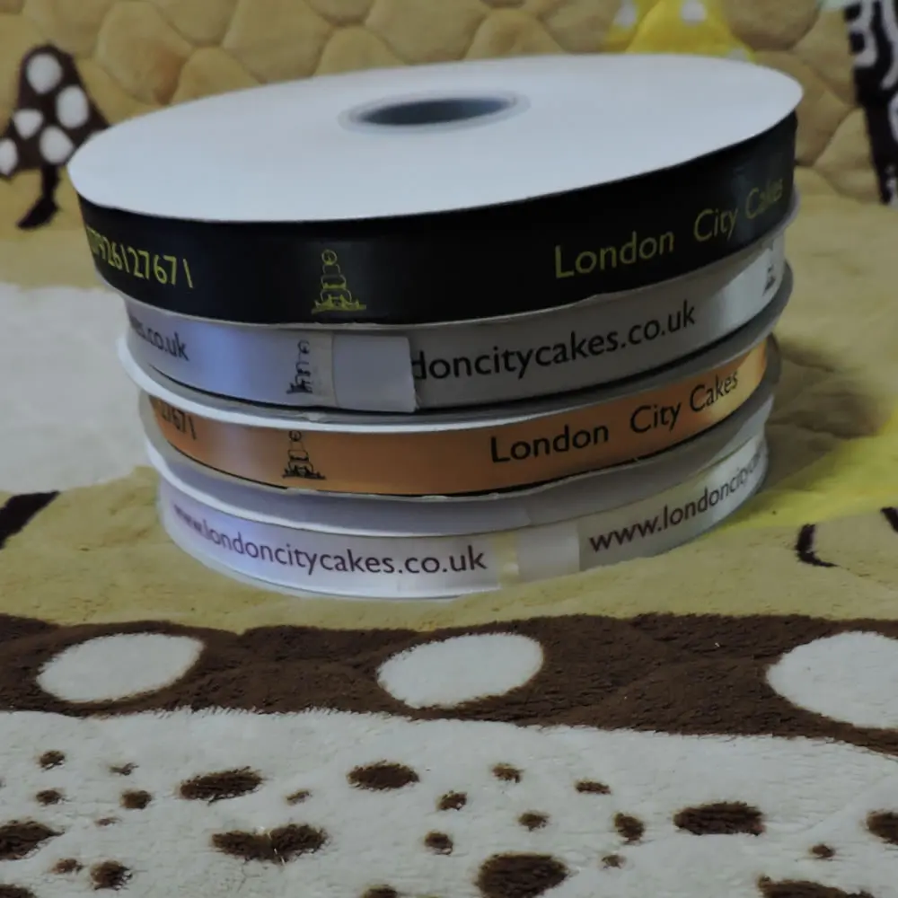 Напечатанная на заказ лента с логотипом/подарочная упаковка полиэфирная