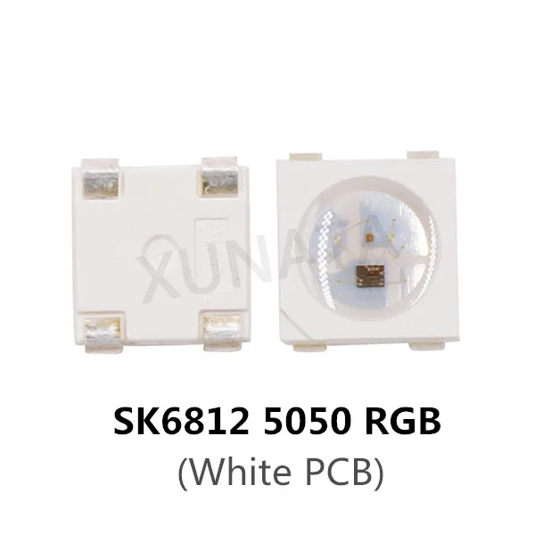 Черный/белый RGB SK6812 RGB/RGBW/WWA 5050 SMD индивидуально адресуемый светодиодный чип пикселей светодиодный чип - Испускаемый цвет: SK6812 5050 White