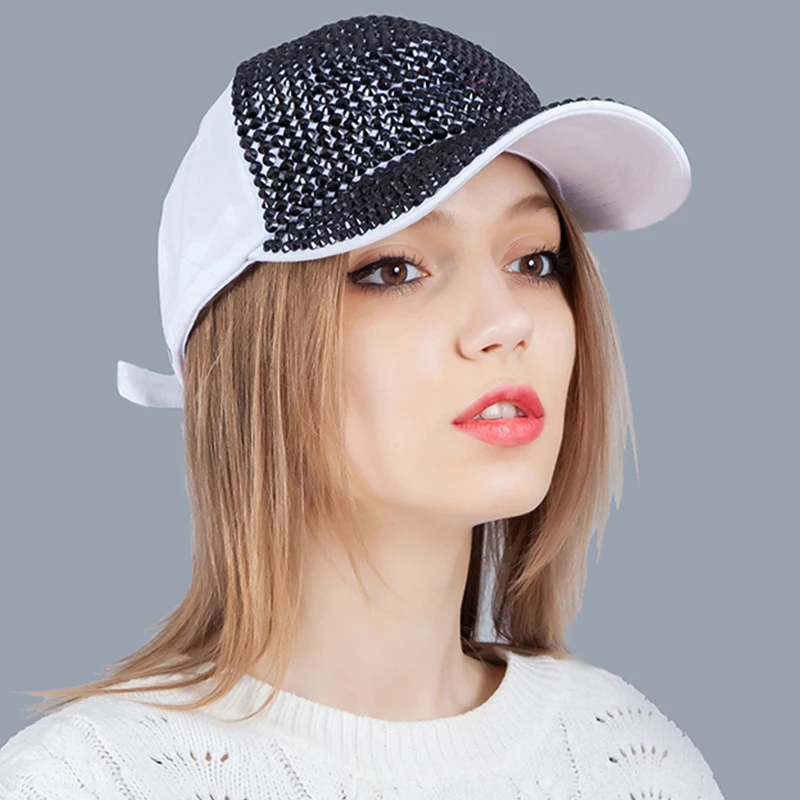 Высокое качество тысяча блестящих стразы женские бейсболки модные роскошные