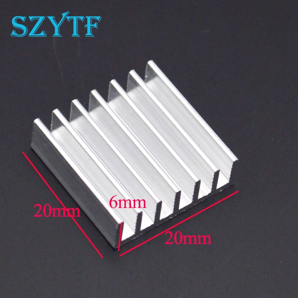 Радиатор высокого качества 5 шт. 20*20*6 мм (серебристый)|heat sink|heat sink radiatorheating radiator |