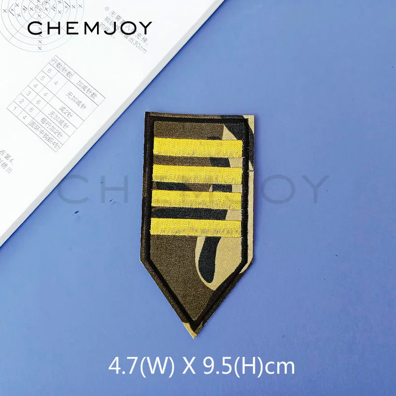 Military Embroidered Camouflage Patches Iron on Army Star Chevron Rank Applique Badges Clothing Stickers Tactical Uniform Patch |