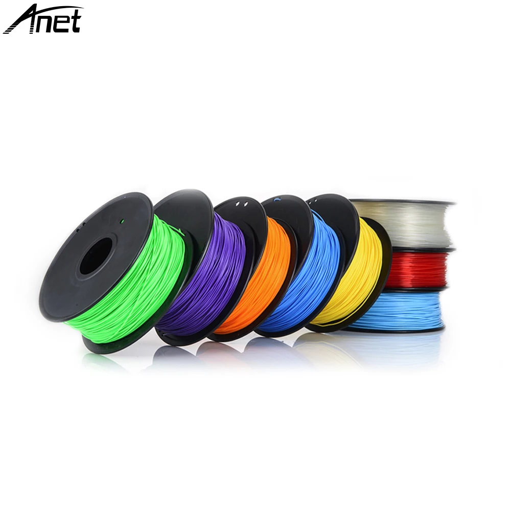 

10PCS Anet 1.75mm 1KG/pc PLA Filament For 3D Printer 3D Pen Filament Materials Plastic Rod Rubber colorful