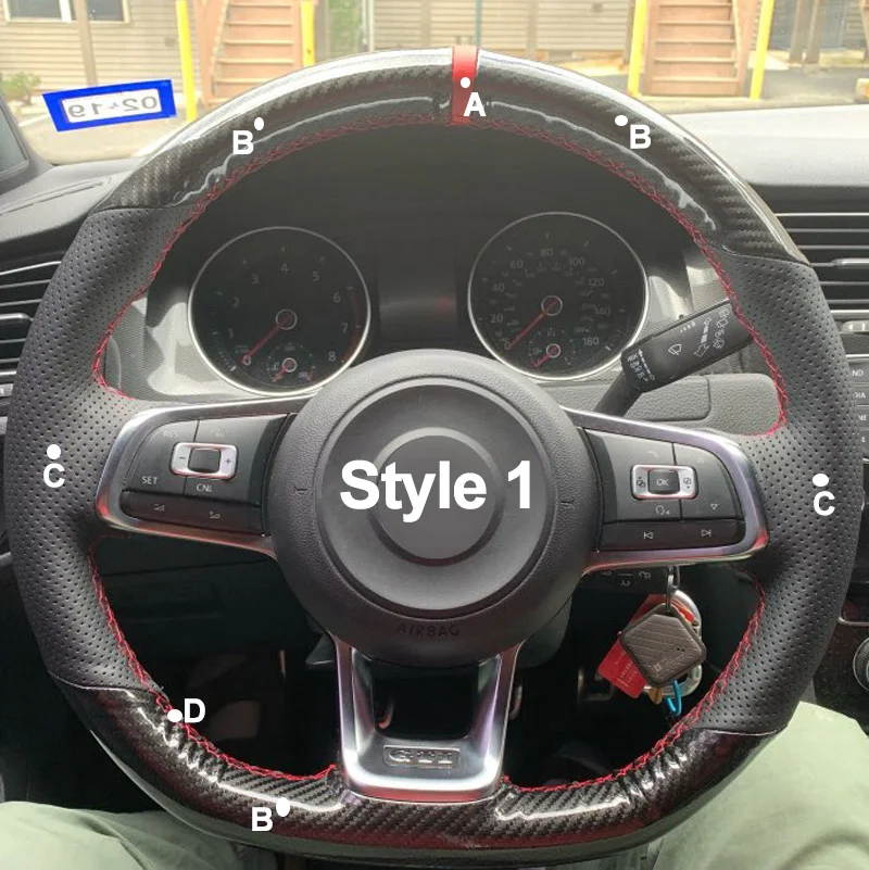 HuiER DIY ручной пошив чехол рулевого колеса автомобиля замша кожа для Volkswagen Golf 7 GTI Golf R MK7 VW Polo GTI Scirocco