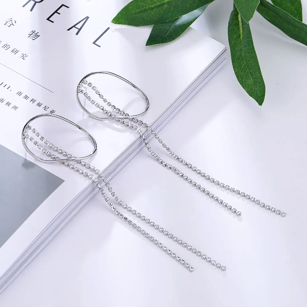 Модные круглые висячие серьги HanCheng с кисточками для женщин ювелирные изделия