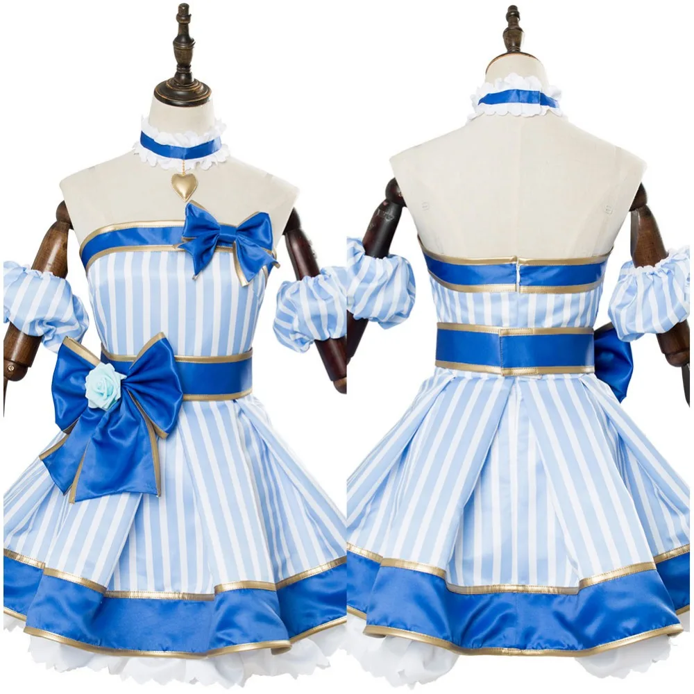 

A.I.Channel Kizuna AI Cosplay Blue Girls Dress Halloween Carnival Cosplay Costume