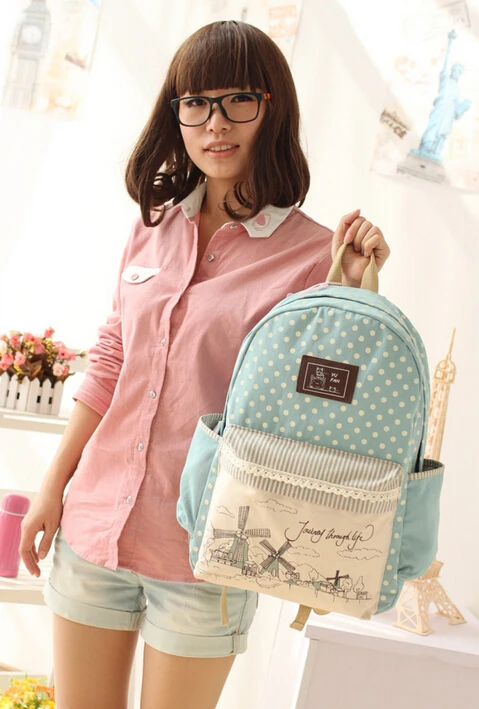 

Fashion Women's Canvas Backpack School bag For Girl Ladies Teenagers Casual Travel bags Mochila Feminina Schoolbag Bagpack