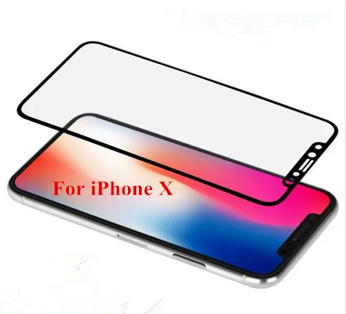 FEBIDEA закаленное стекло Защита для экрана iPhone X 3D полное покрытие с углеродным