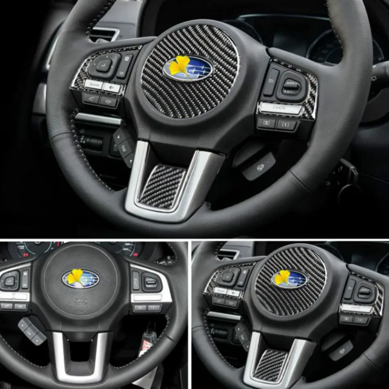 Для Subaru Forester 2016 2017 2018 углеродное волокно Автомобильный интерьер рулевое колесо