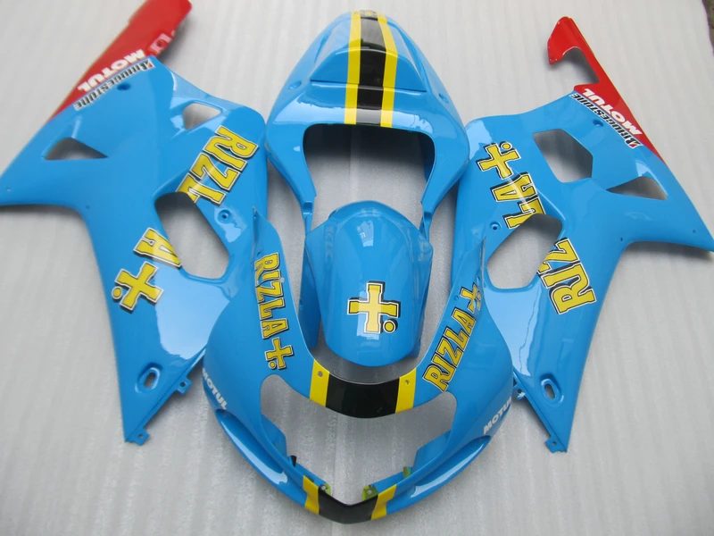 Бесплатный комплект обтекателей для Suzuki SRAD GSXR600 GSXR750 01 02 03 GSXR 600 750 2001 2002 2003 синий
