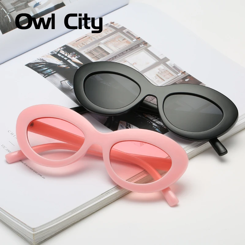 Женские Овальные Солнцезащитные очки Owl City винтажные брендовые дизайнерские