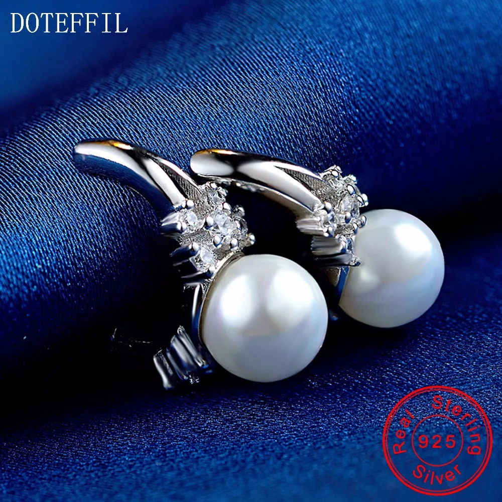 Серьги из 100% стерлингового серебра очаровательные женские модные круглый