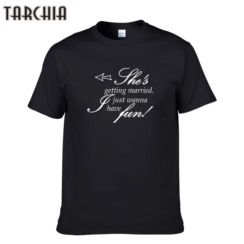

TARCHIA New Fashion Getting Married Summer t-shirt Cotton Tops Tees Men Short Sleeve Boy Casual Homme Tshirt T Shirt Plus