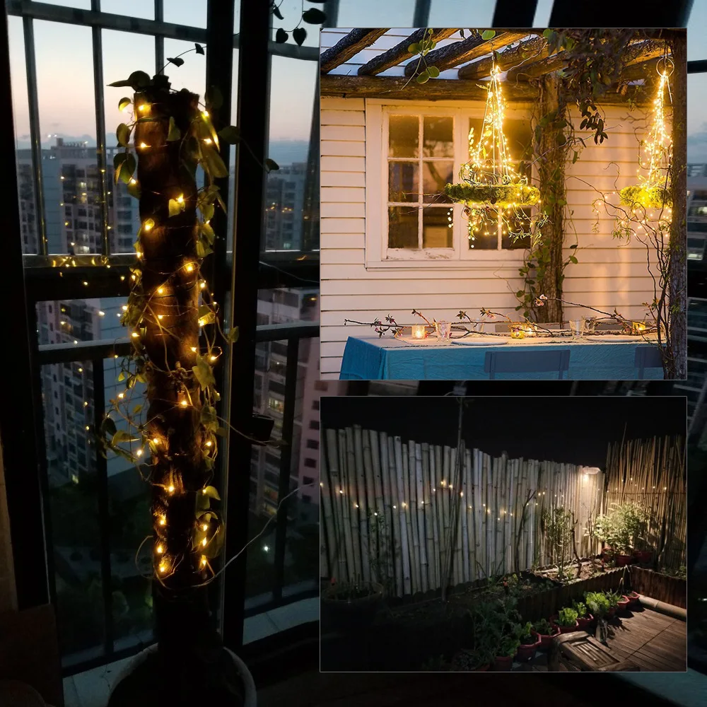 

Outdoor 20M 10M LED Solar Lamp String Fairy Light 8 Modes Flash Garland Waterproof For Christmas Garden Street Patio Decoration